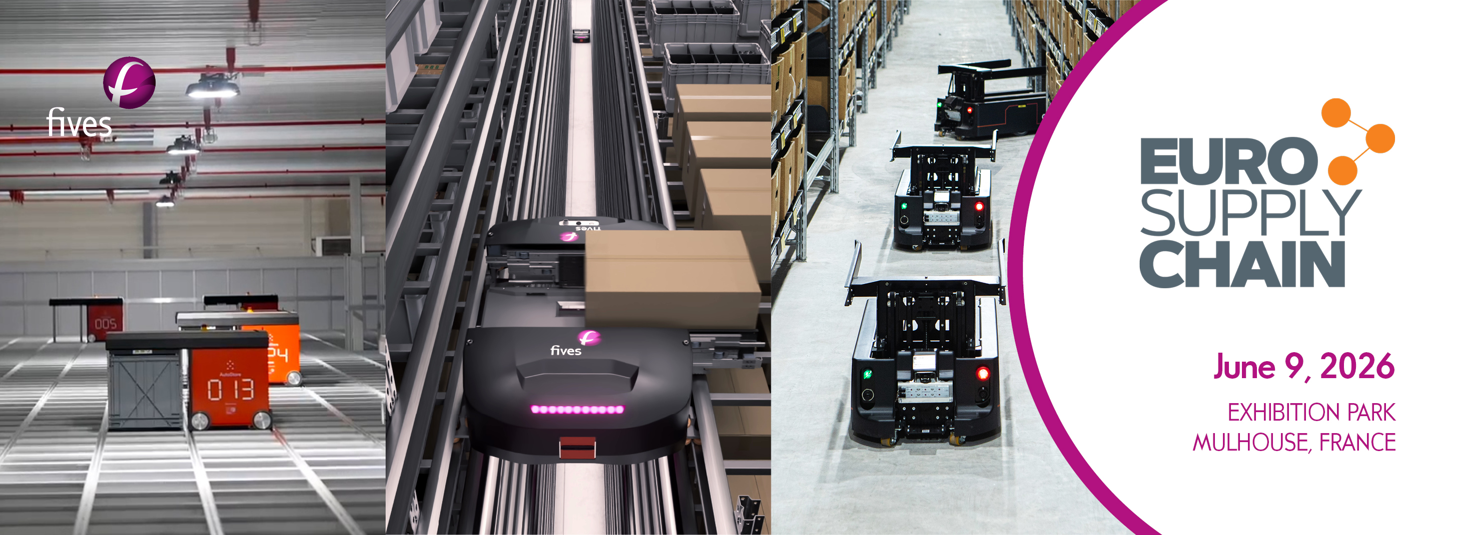 Header announcing Fives at Euro Supply Chain event